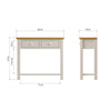 Oregon Oak & Stone Painted Console Table