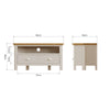 Oregon Oak & Stone Painted TV Unit - Corner