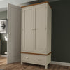 Oregon Oak & Stone Painted Wardrobe - 2 Door