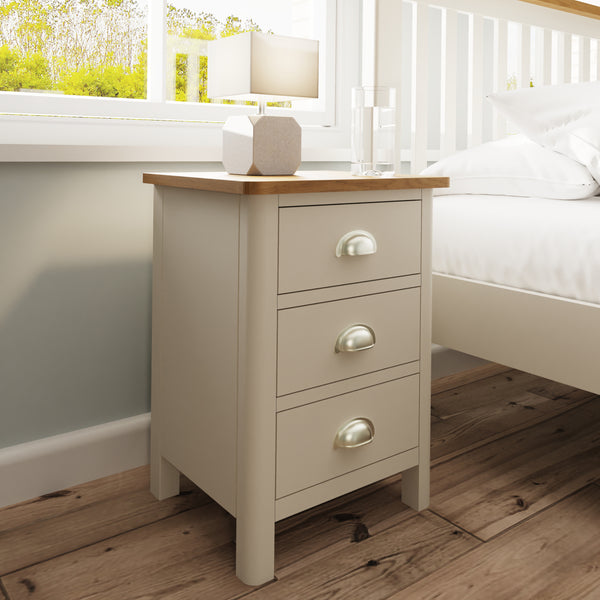 Oregon Oak & Stone Painted Bedside - Large