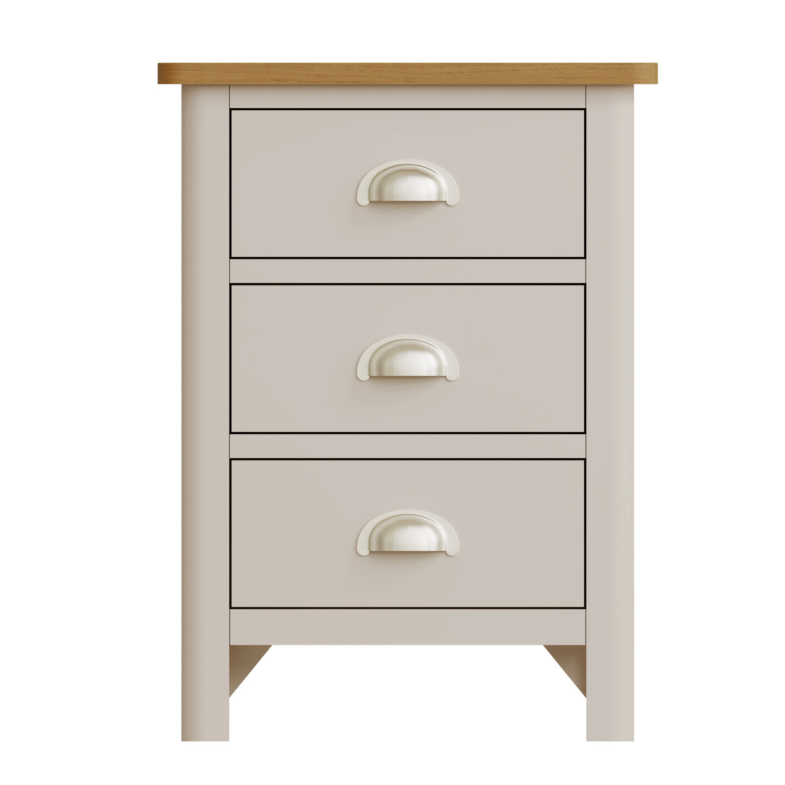 Oregon Oak & Stone Painted Bedside - Large