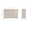 Oregon Oak & Stone Painted Sideboard - Large