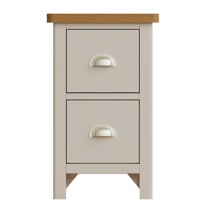 Oregon Oak & Stone Painted Bedside - Small