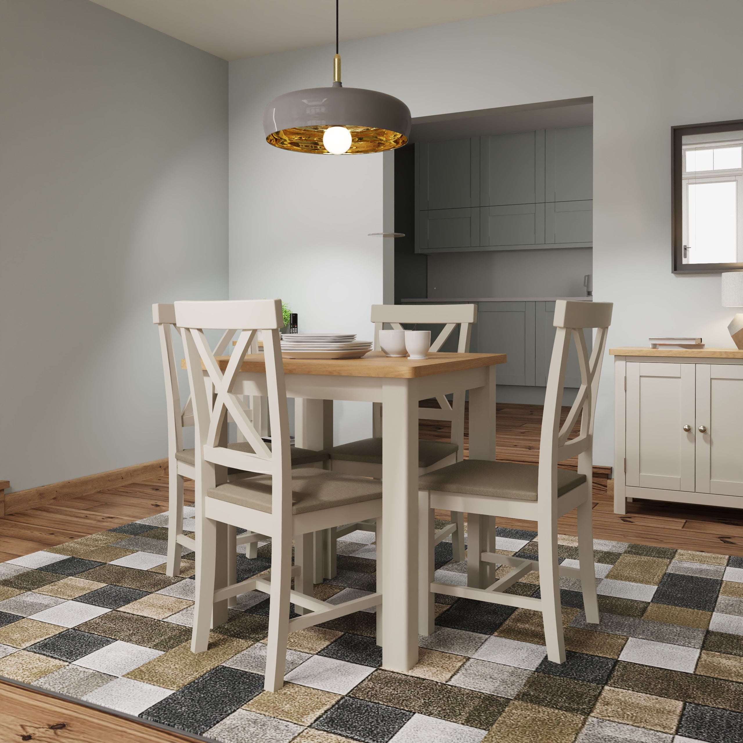 Painted oak dining room chairs online