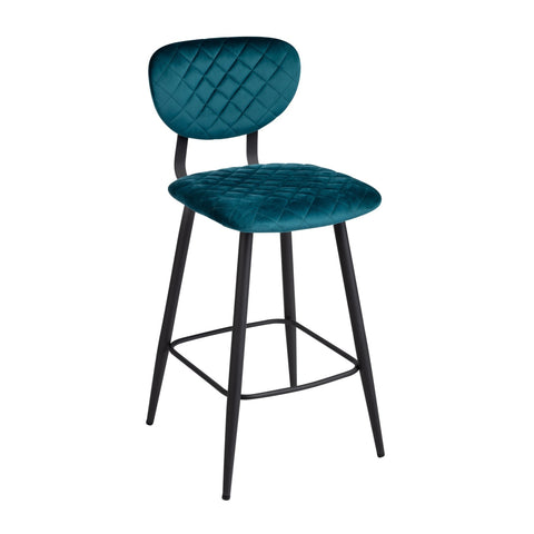 Ranger Bar Stool - Teal Velvet