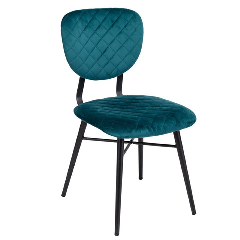 Ranger Dining Chair - Teal Velvet