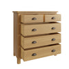 Oregon Oak Chest of Drawers - 2 Over 3 Chest