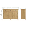 Oregon Oak Sideboard - 3 Door