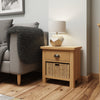 Oregon Oak Side Table - 1 Drawer with Basket