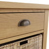 Oregon Oak Side Table - 1 Drawer with Basket