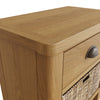 Oregon Oak Side Table - 1 Drawer with Basket