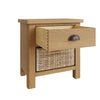 Oregon Oak Side Table - 1 Drawer with Basket