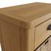 Oregon Oak Tall Side Table - 1 Drawer 3 Basket