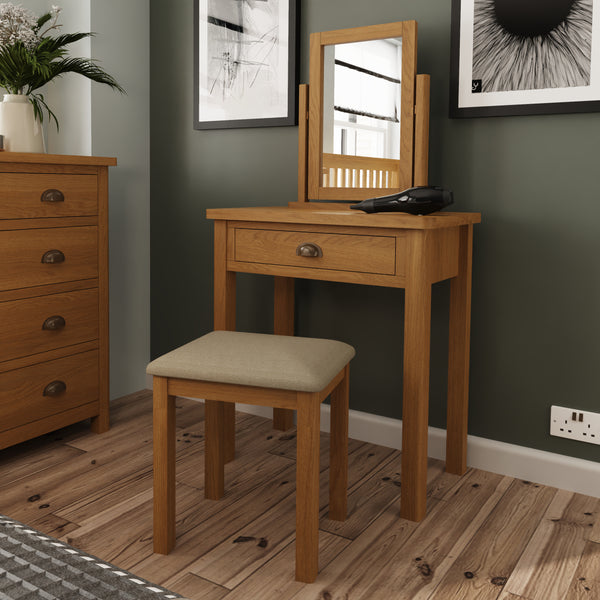 Oregon Oak Dressing Table - Stool