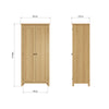 Oregon Oak Wardrobe - 2 Door