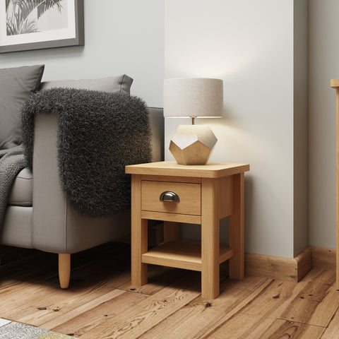 Oregon Oak Lamp Table