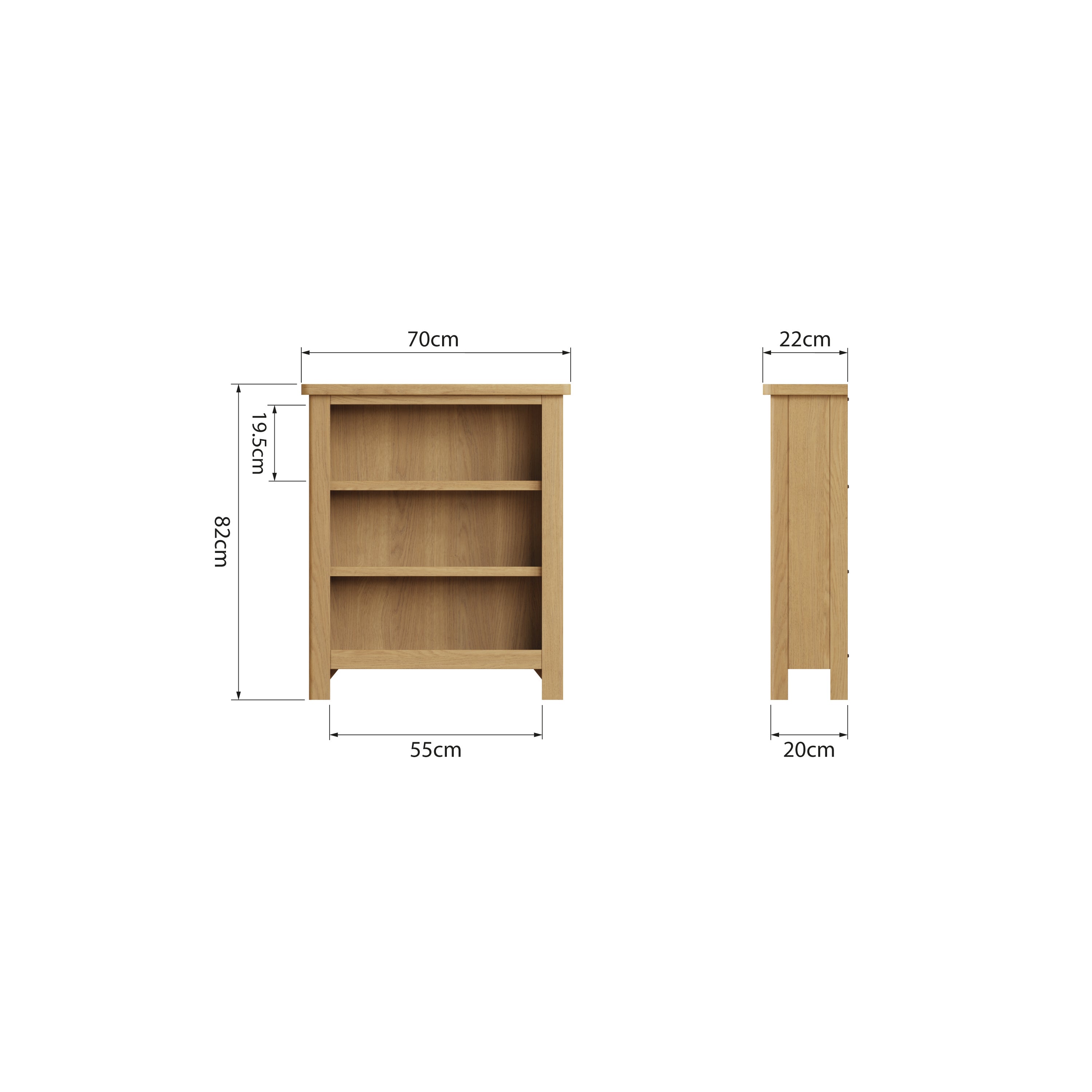 White bookcase 70cm wide discount