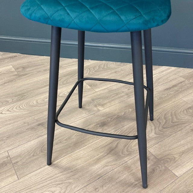 Ranger Bar Stool Teal Velvet