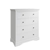 Chantilly White Painted Chest of Drawers - 2 Over 3