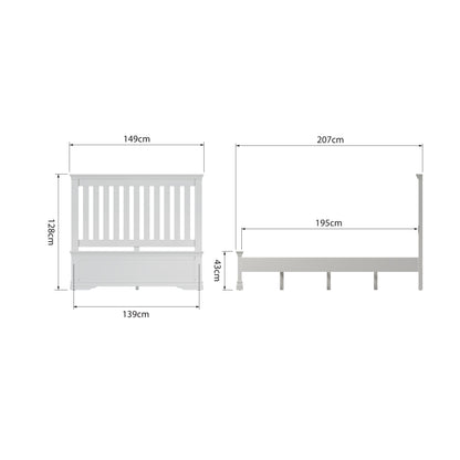 Chantilly White Painted Bed Frame - 4ft6 Double