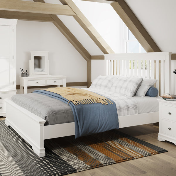 Chantilly White Painted Bed Frame - 6ft Super Kingsize