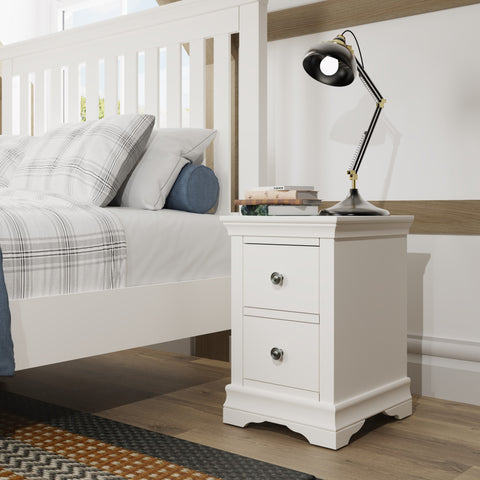 Chantilly White Painted Bedside - Small