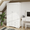 Chantilly White Painted Wardrobe - 2 Door, 4 Drawer