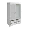Chantilly White Painted Wardrobe - 2 Door, 4 Drawer