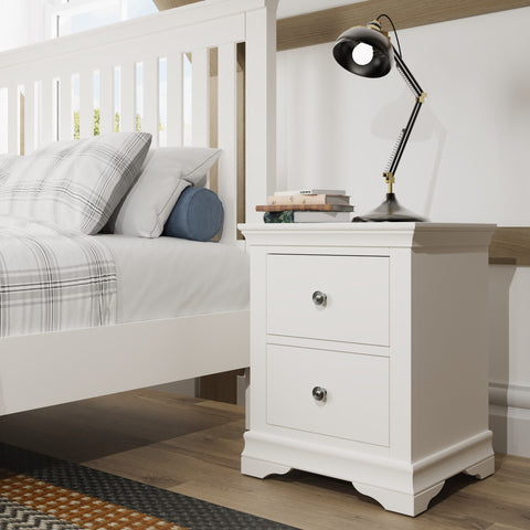 Chantilly White Painted Bedside - Large