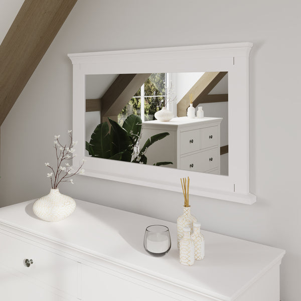 Chantilly White Painted Wall Mirror