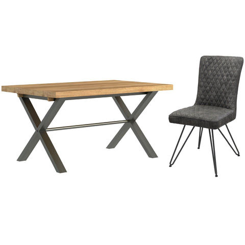 PACKAGE DEAL - Fusion Oak Large Dining Table & x6 Fusion Dining Chairs