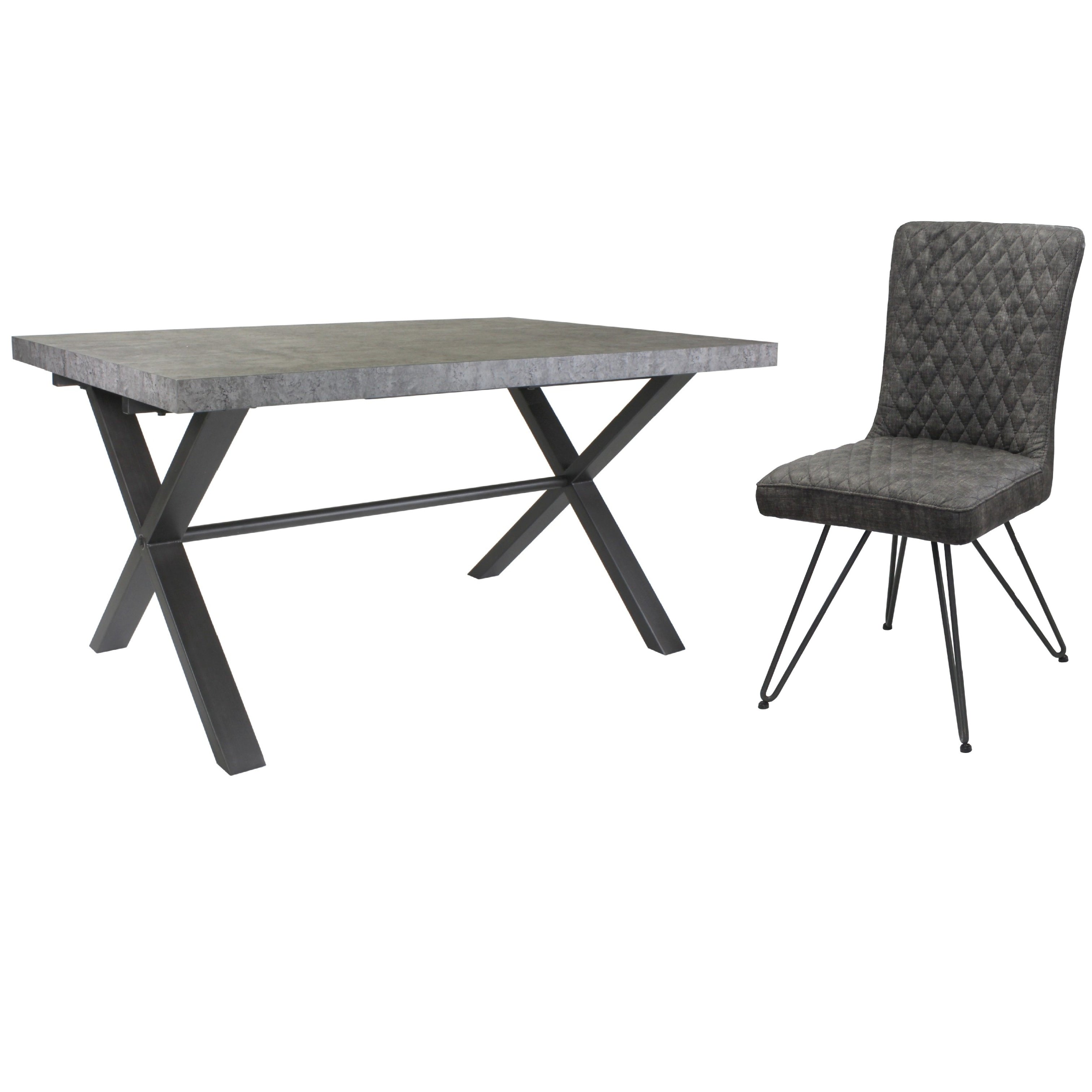 PACKAGE DEAL Fusion Stone Small Dining Table & x4 Fusion Dining Chai