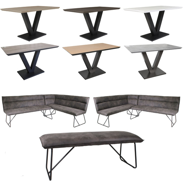 PACKAGE DEAL - Larson Dining Table & x1 Larson Corner Bench + Larson Straight Bench