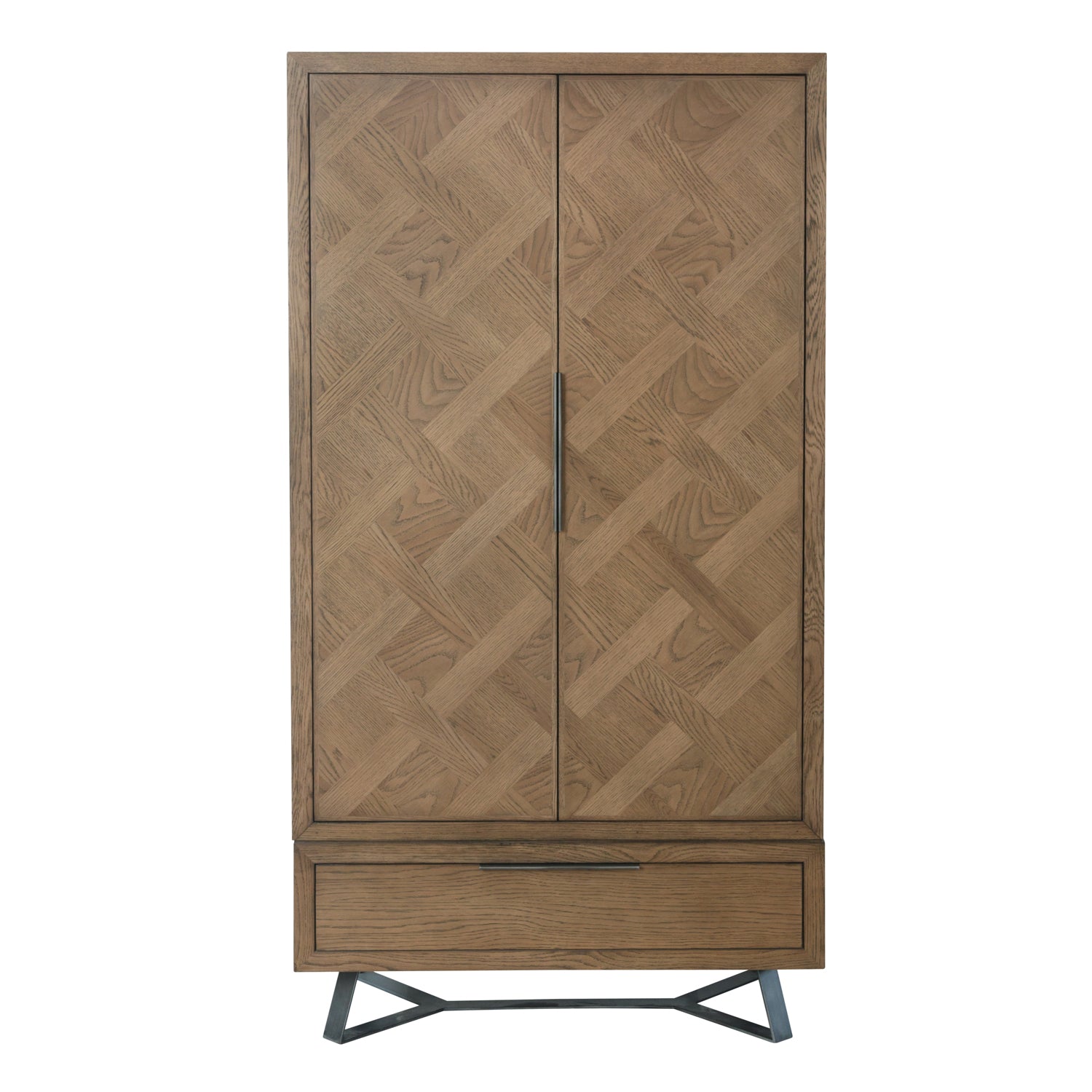 Havana Industrial Oak Wardrobe - 2 Door