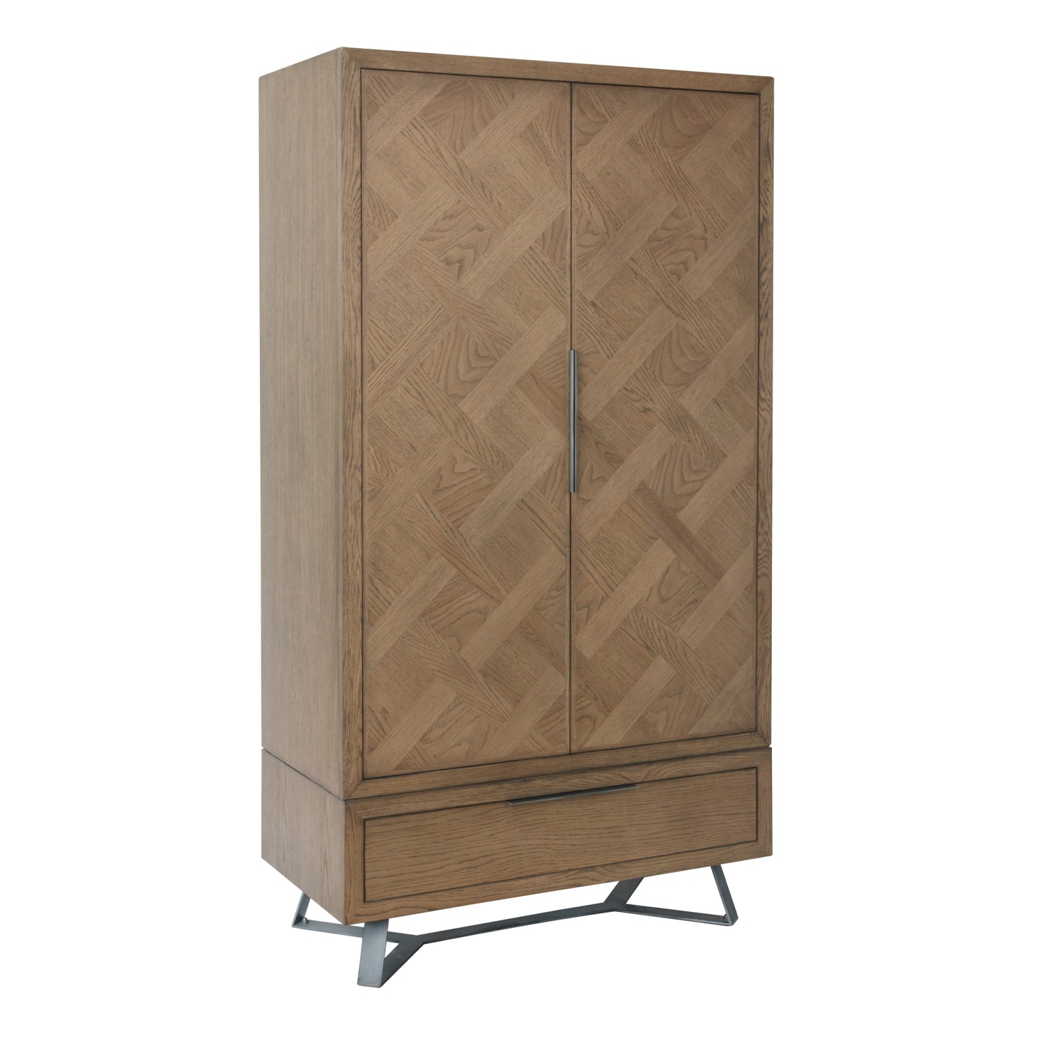 Havana Industrial Oak Wardrobe - 2 Door
