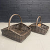 Wicker Set Of 2 Gardeners Basket Limited Stock - Showroom Clearance