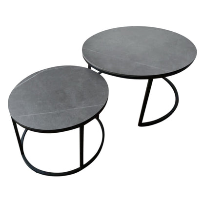 Zeus Round Nest of 2 Coffee Tables