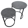 Zeus Round Nest of 2 Lamp Tables