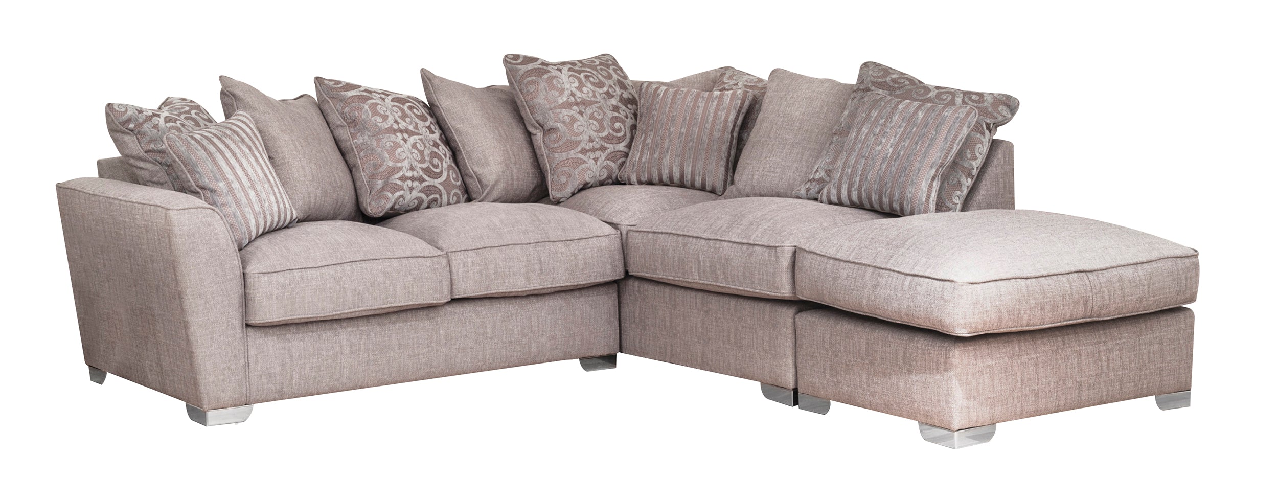 Fantasia Sofa - 2 Corner 1 With Stool (Pillow Back)