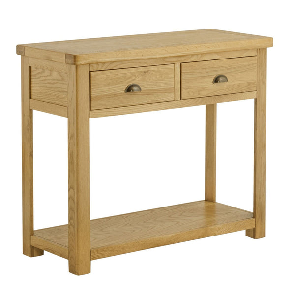 Portland 2 Drawer Console Table - Oak