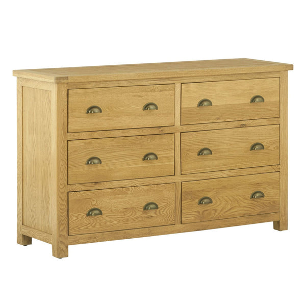 Portland 6 Drawer Chest - Oak