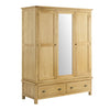 Portland Triple Wardrobe - Oak