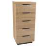 Fusion Oak Chest of Drawers - 5 Drawer Tall