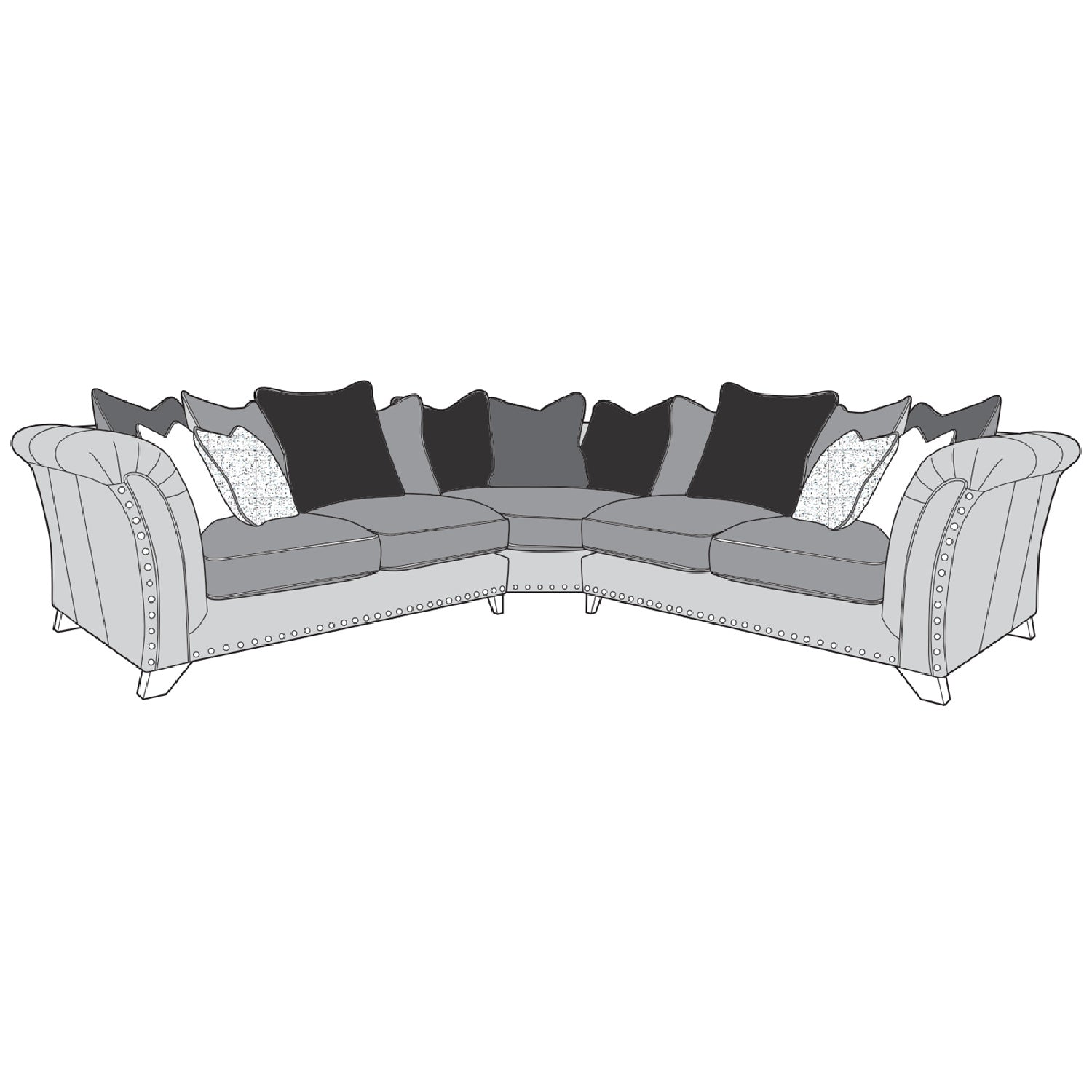 Weston Sofa - 2 Corner 2 (Pillow Back)