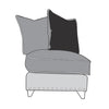 Weston Sofa - Armless Unit (Pillow Back)